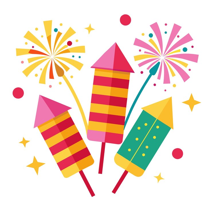 Vector fire crackers vectors