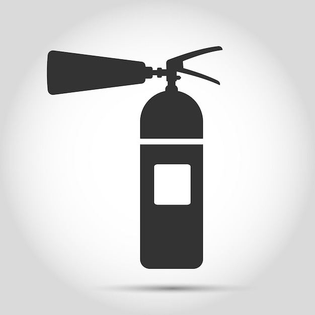 fire extinguisher icon on white background Vector illustration. Eps 10.