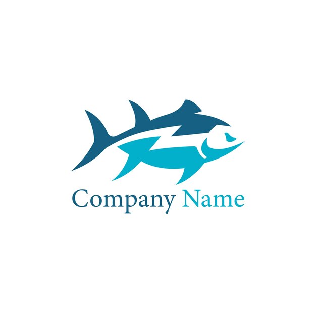 Fish vector illustration logo design