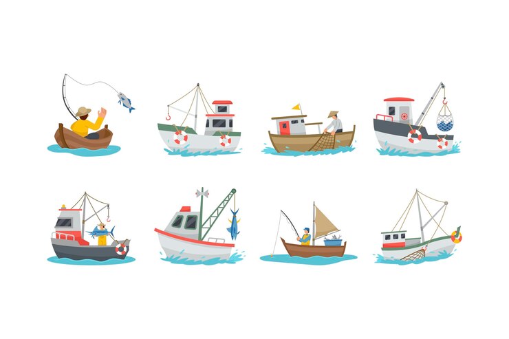 Vector fisherman illustration