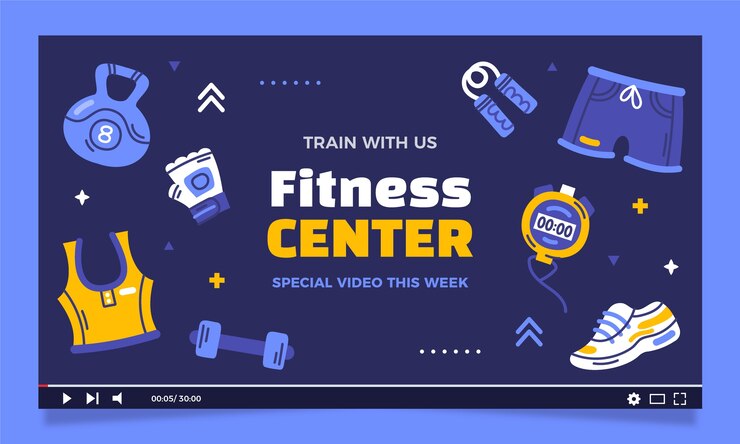 Vector fitness center youtube thumbnail