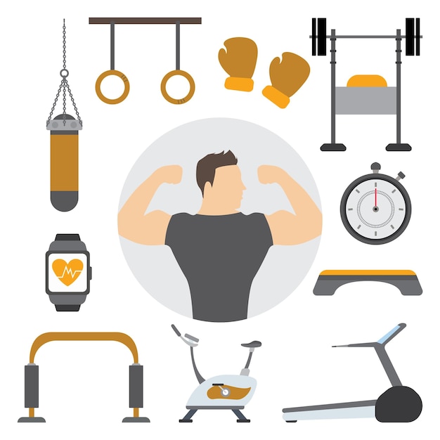 fitness illustration vector