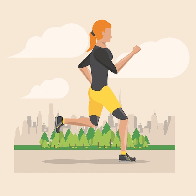 Fitness woman running