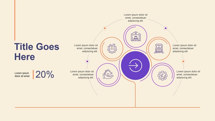 Vector five point infographic design
