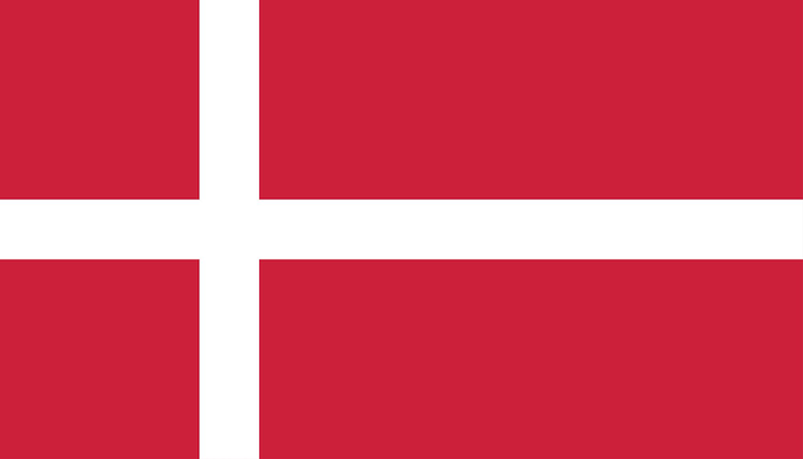 Vector flag of denmark isolated vector