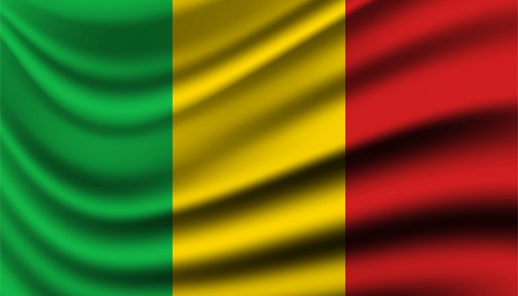 Vector flag of mali background template.