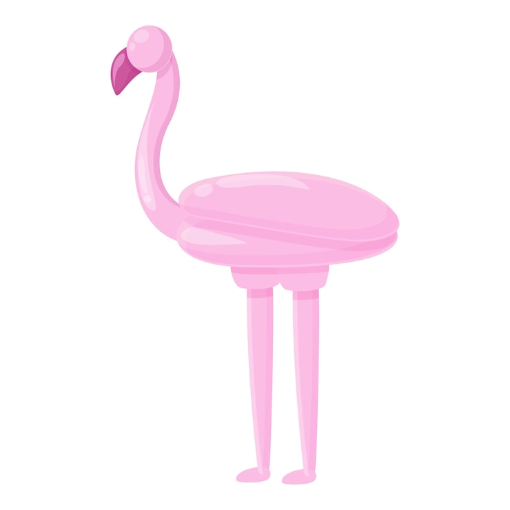 Vector flamingo balloon icon cartoon vector bird toy air art