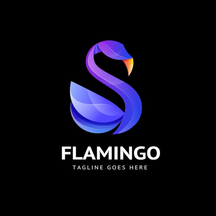 Vector flamingo berwarna-warni