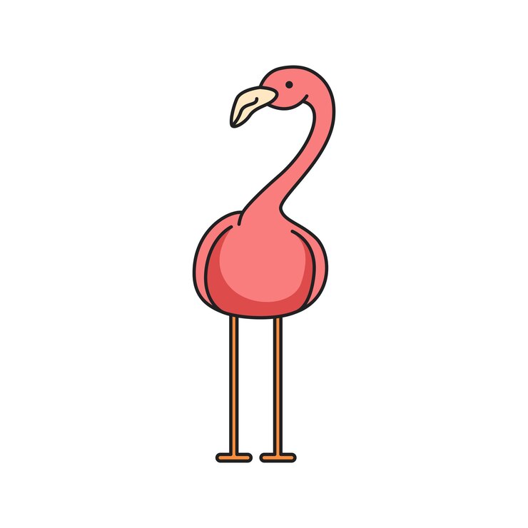 Vector flamingo icon cartoon illustration of flamingo vector icon for web design