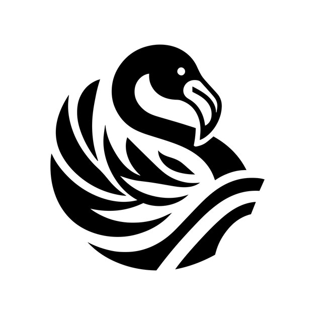 Flamingo logo template isolated brand identity icon abstract vector graphic 1
