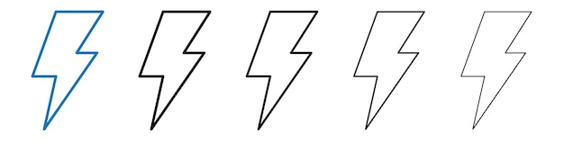flash icon outline vector logo for web ui