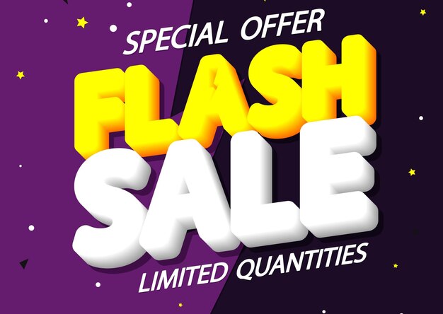Flash Sale poster or banner design template