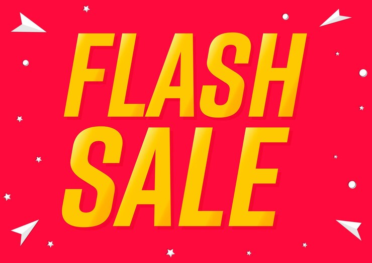 Vector flash sale poster or banner design template