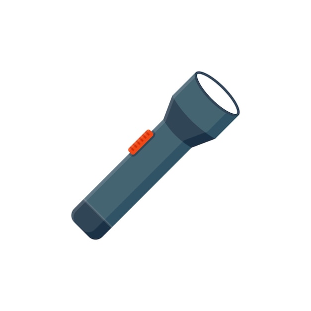 Flashlight icon in flat style Electric lamp vector illustration on isolated background Pocket lantern sign business concept