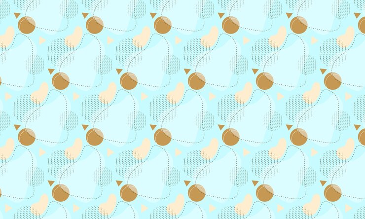 Vector flat abstract doodle pattern design background
