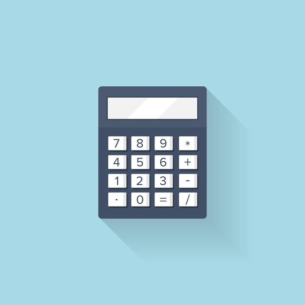 Flat calculator icon vector illustration