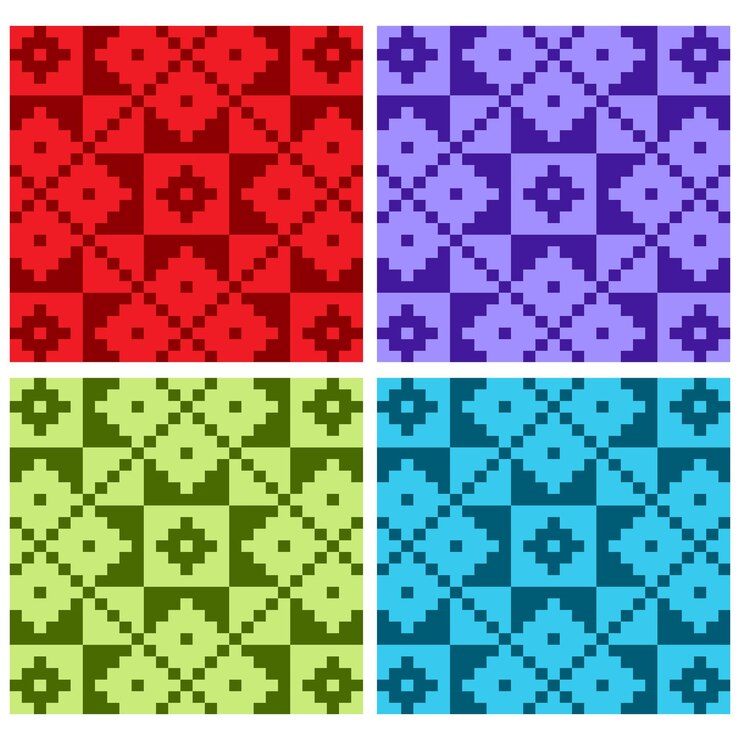 Vector flat colorful beautiful decorative ethnic woven anyaman background texture 6
