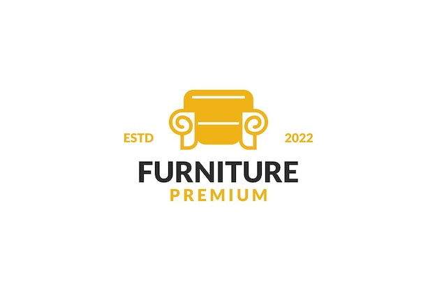 Flat creative furniture store logo furniture logo logo design inspiration creative