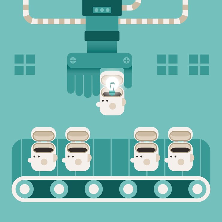 Vector flat design illustration concept of pick and select