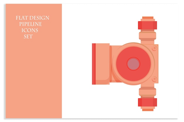FLAT DESIGN PIPELINE ICONS SET