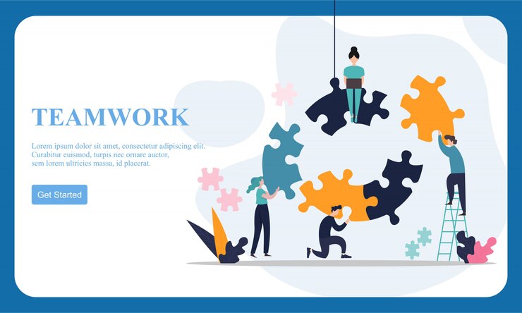 Vector flat dessign business hands team work.