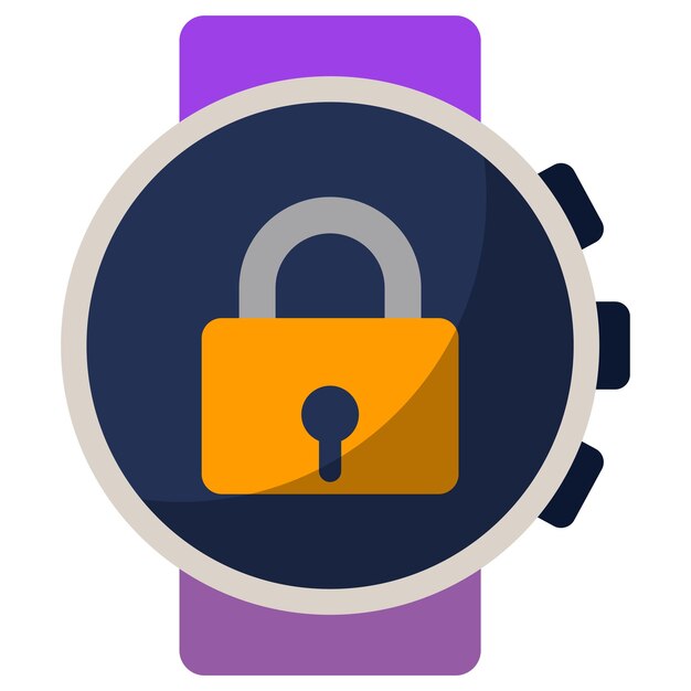 flat icon for digital smart watch technology