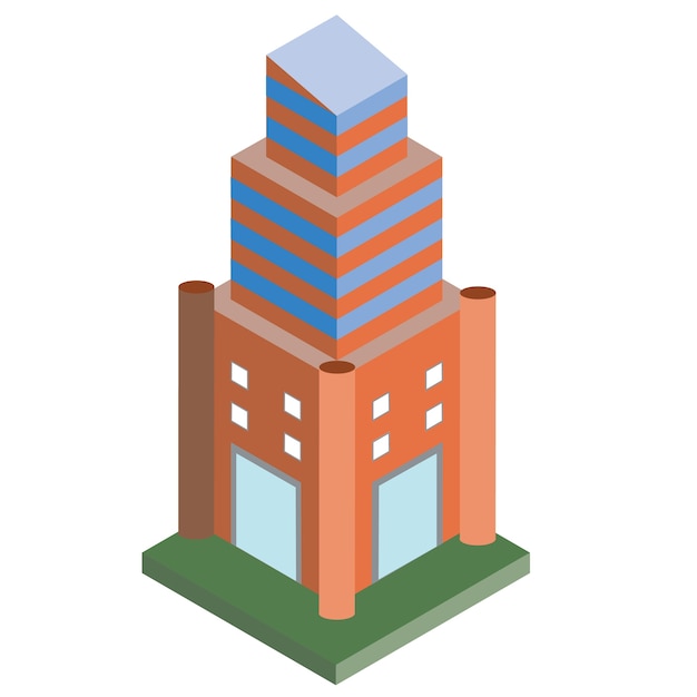 Flat Isometric Skyscraper