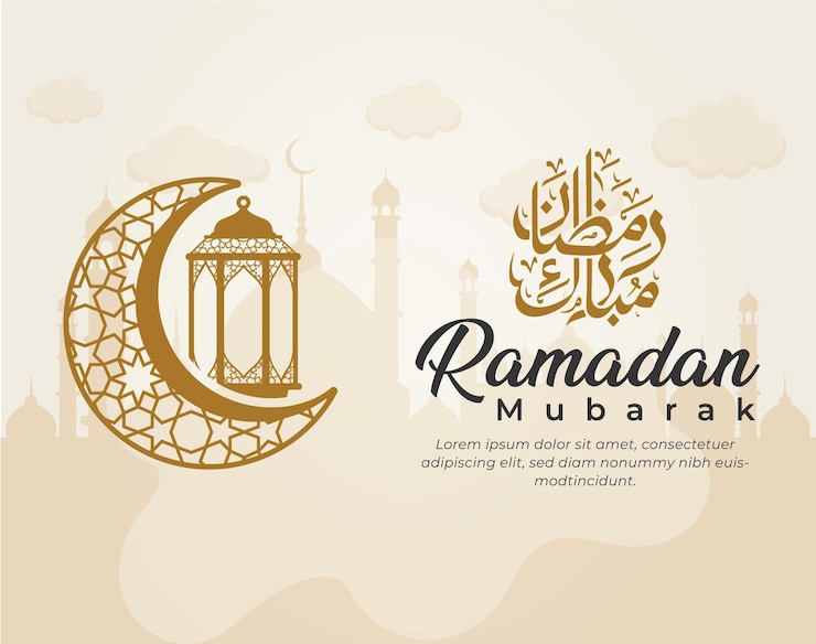 Vector flat ramadan kareem islamic background vector