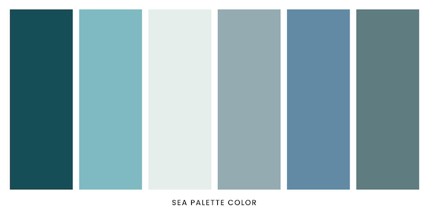 Flat sea palette for background template Vector