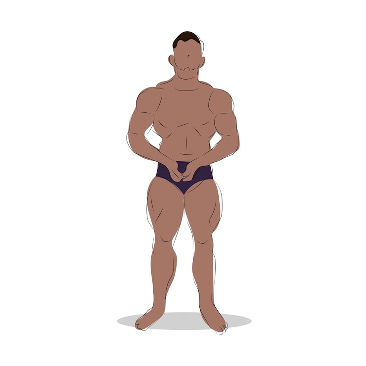 Vector flat sportsman illustration design