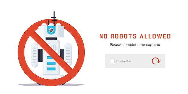 flat style design for captcha web page