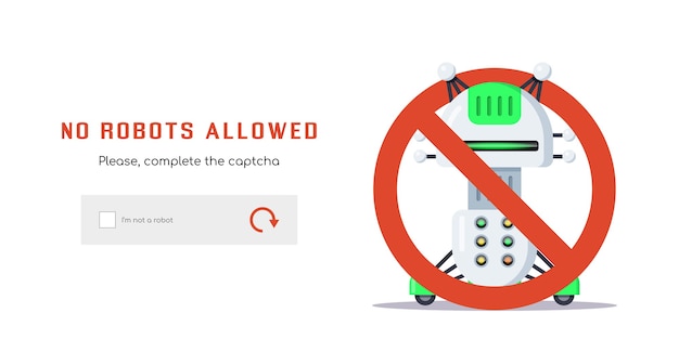 flat style design for captcha web page