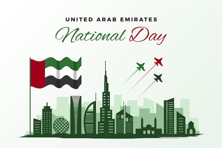 Vector flat united arab emirates national day