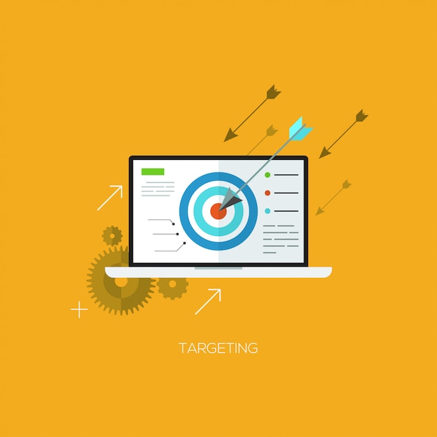 flat vector illustration concept for targeting