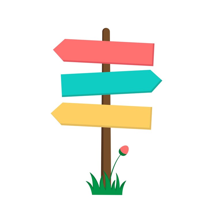 flat vector of wooden sign