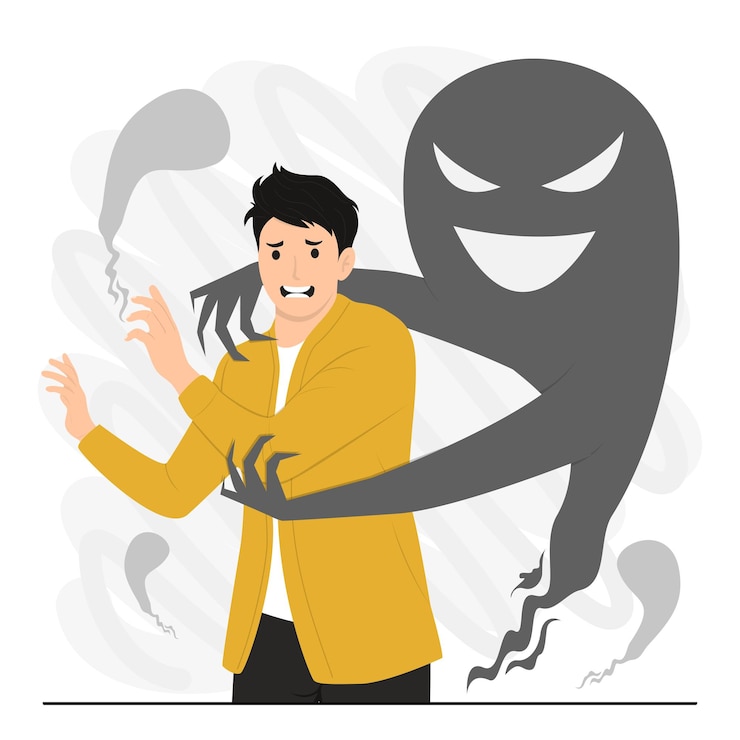Flat vector Schizophrenia concept illustration