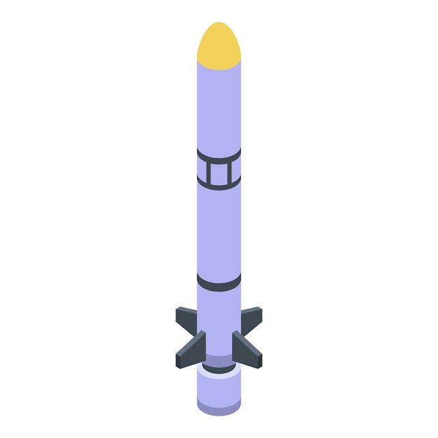flight missile icon isometric of flight missile vector icon for web design isolated on white background