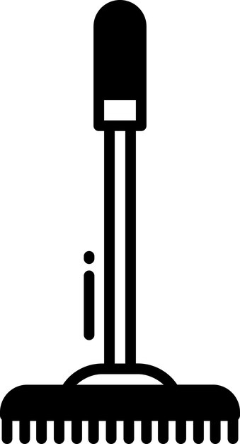 floor brush glyph and line vector illustration