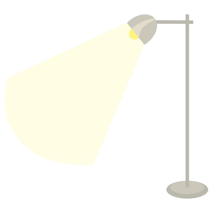 Floor lamp lighting torchere isolated on a white background