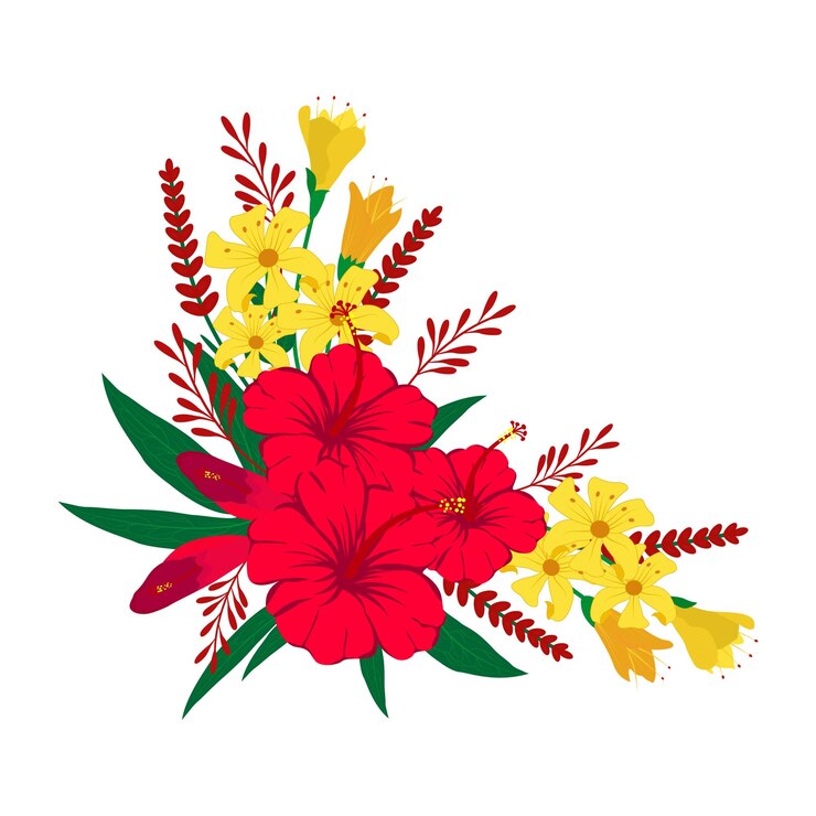 Floral design vector in illustration premium vector Premium Vector
