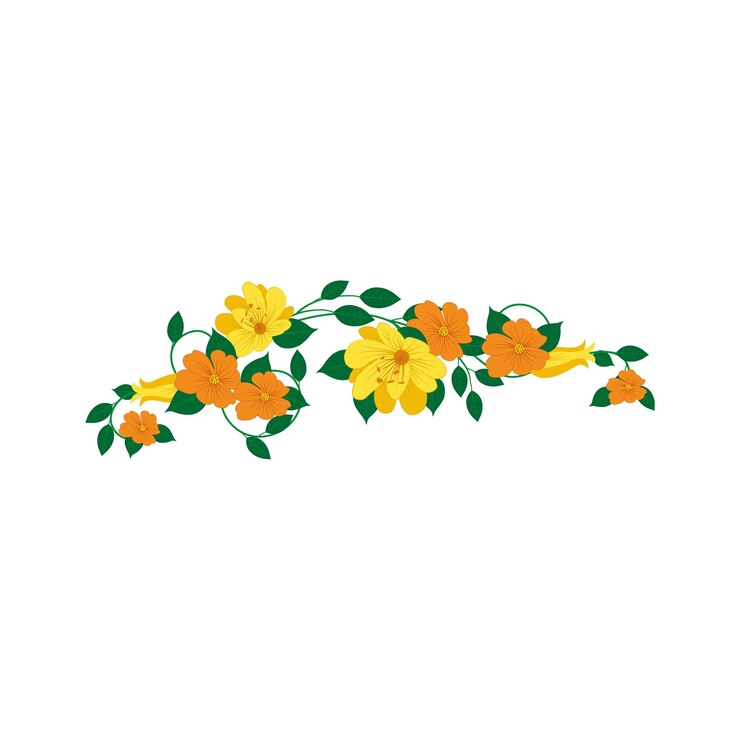 Floral design vector in illustration premium vector