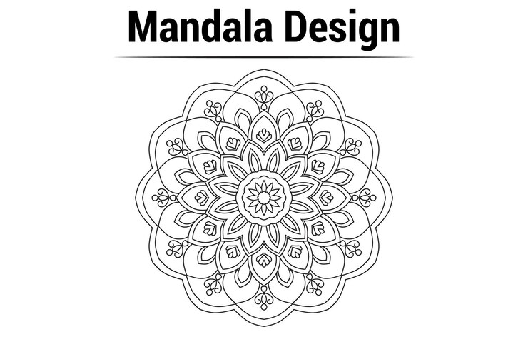 Floral Mandala Leaf Flower Mandala Vector Mandala vector illustration Mandala Unusual flower