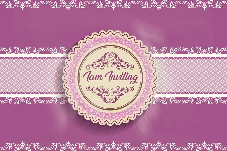 Floral wedding invitation card templates
