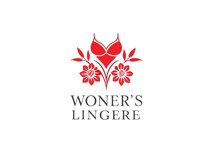 Floral womens logo template vector illustration for clothing and fashion business
