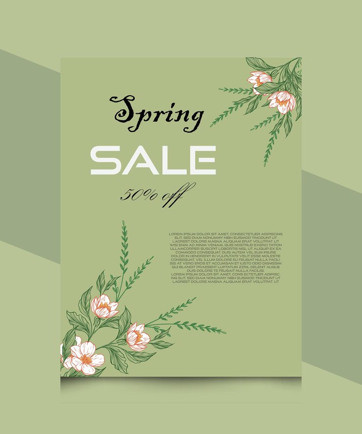 flower flyer design template