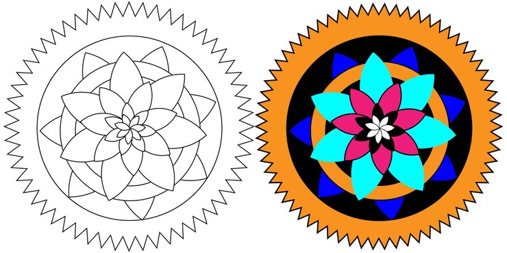 Vector flower kids worksheet kids book