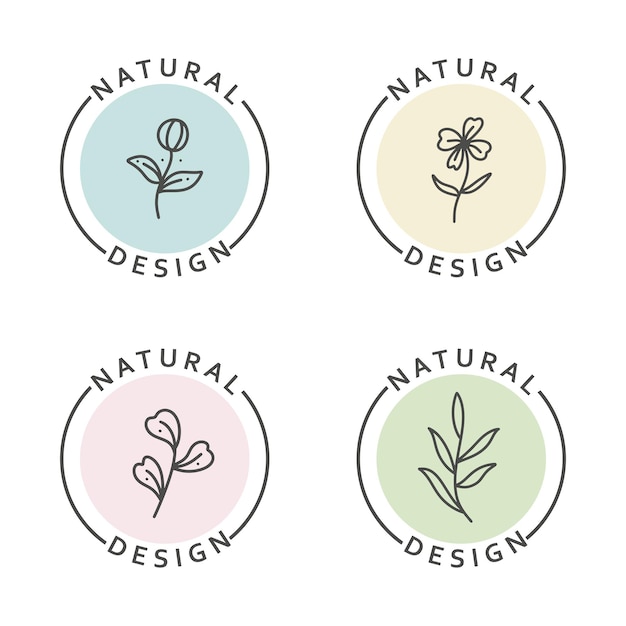 Flower logo design vector icon illustration
