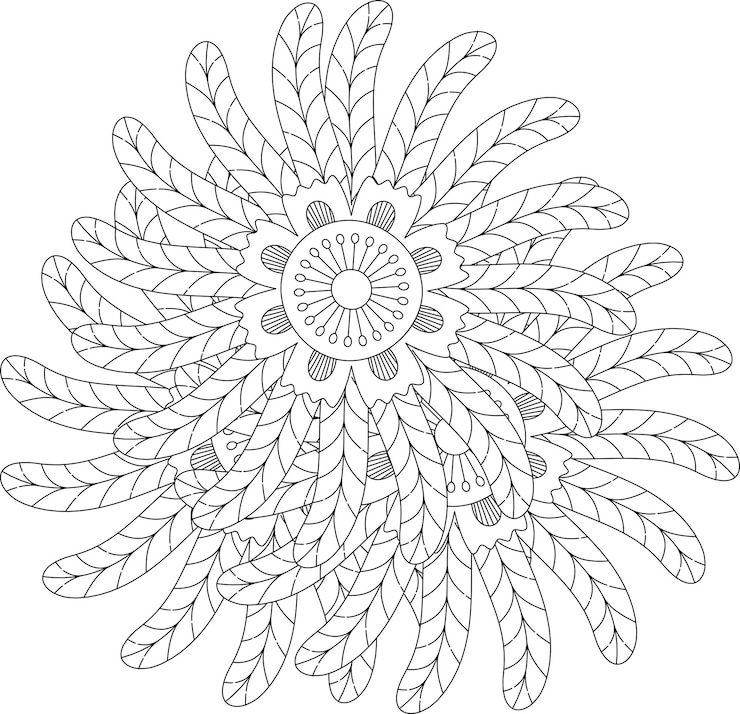 Vector flower mandala