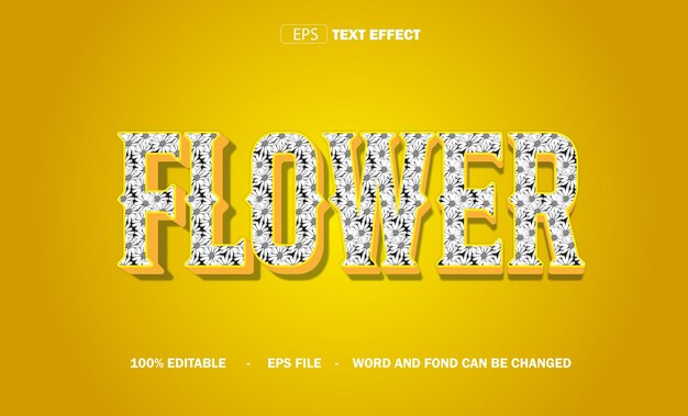 FLOWER TEXT EFFECT EPS FILE EDITABLE