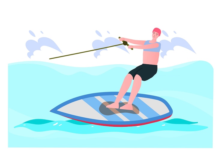 Vector flowrider concept illustration stylish and beautiful